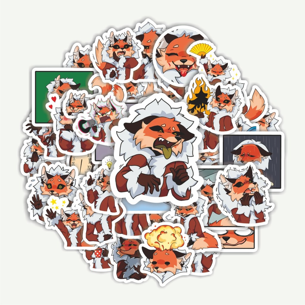 Jual Sticker Pack Stiker Funny Character Sly The Fox | Sticker TUMBLR ...