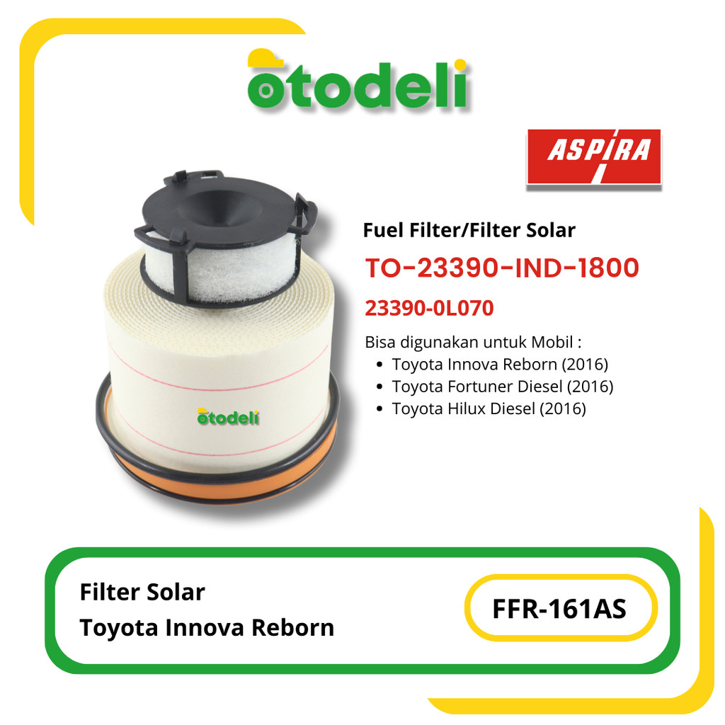 Jual Fuel Filter Toyota Innova Reborn Diesel tahun 2016 Aspira | Shopee ...