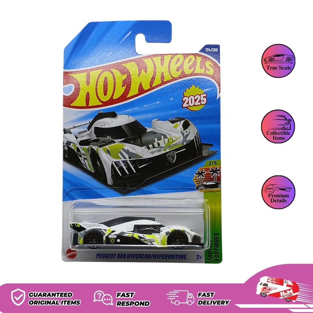 Hot Wheels 2025 Peugeot 9X8 Hypercar - Serie Exotics Scala 1:64 - Nuova In Confezione