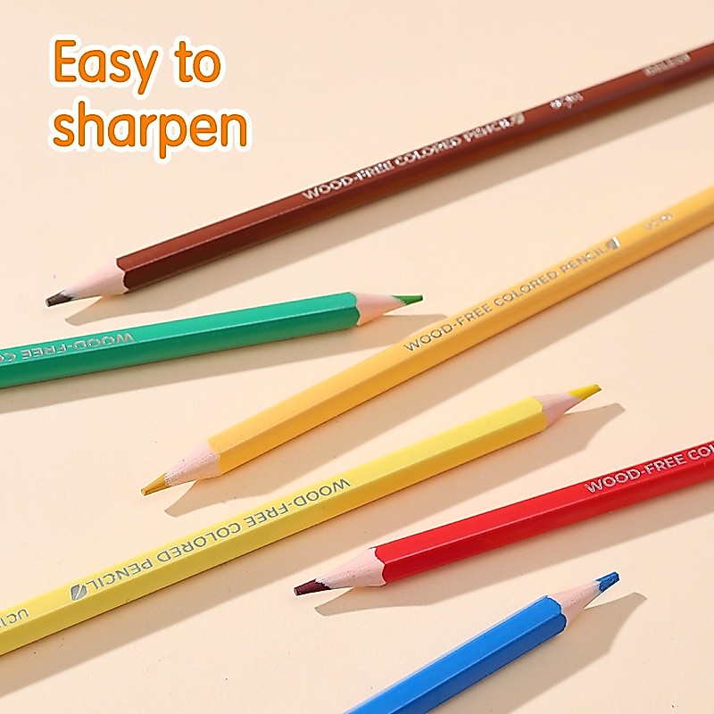 Deli I-Select Pensil Warna Serbaguna Wood-free 6/12/18/24 Warna UC101 (3)