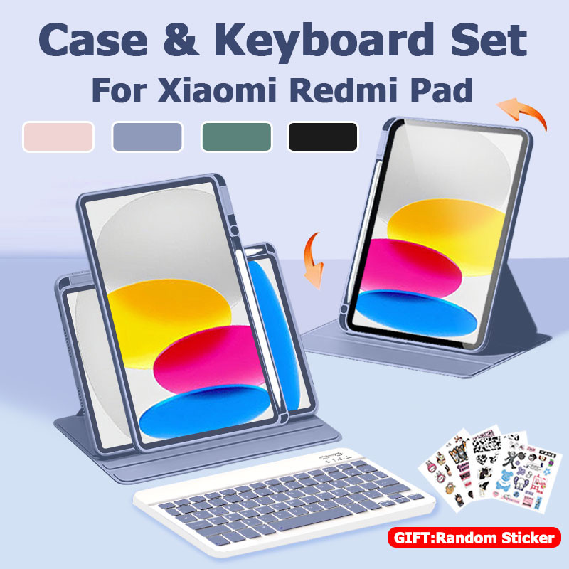 Jual Xiaomi Redmi Tablet Cover With Keyboard Mouse For Xiaomi Redmi Pad ...