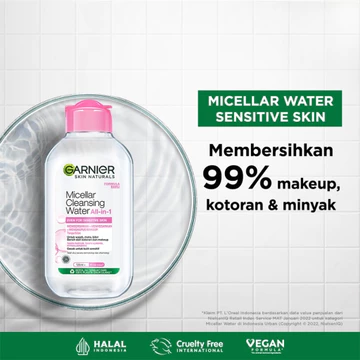 Garnier Micellar Cleansing Water Pink Blue Bipase Oil Rose 400 Ml 125 Ml 50 Ml TnT Beauty