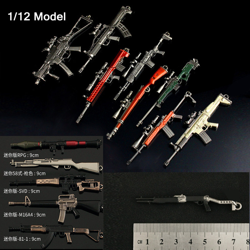Jual 1/12 Scale Mini Sniper Rifle Gun Model AKM M4A1 98K Weapon Scene ...