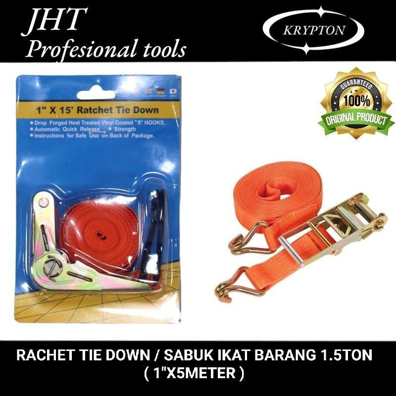 Jual JHT ratchet / ratchet tie down / webbing track belt / sabuk ikat ...
