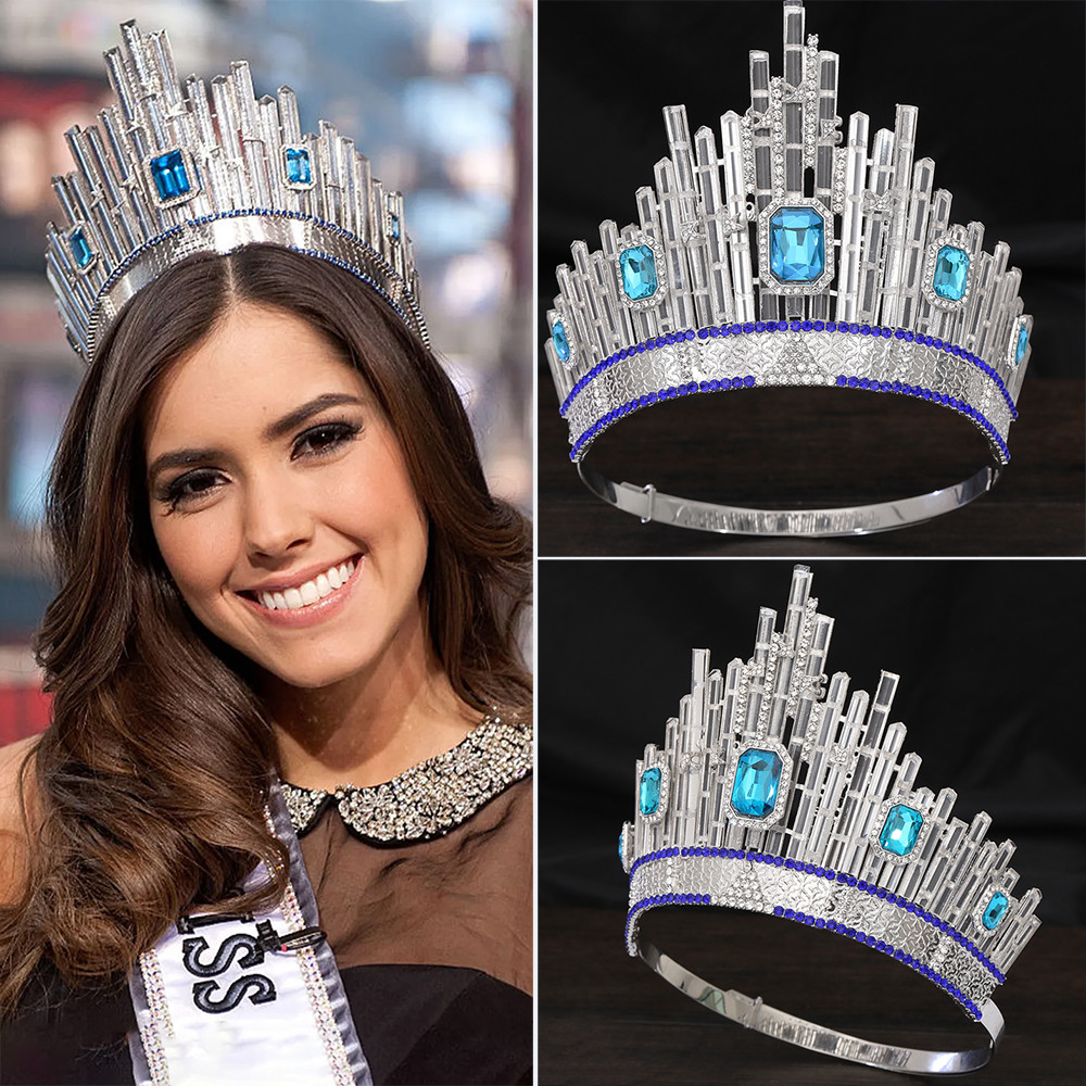 Jual Adjustable Beauty Queen Miss Universe Tiara Crown Queen Rhinestone ...