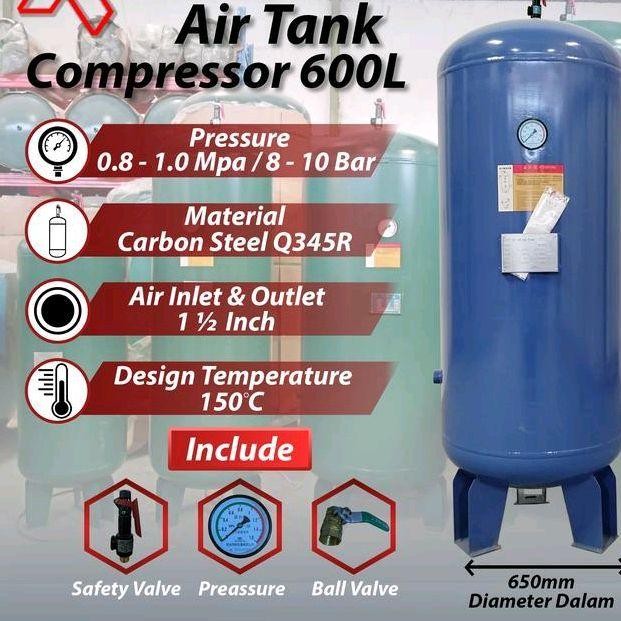 Jual Tangki Angin Kompresor 600 liter Air Receiver Tank Compressor ...