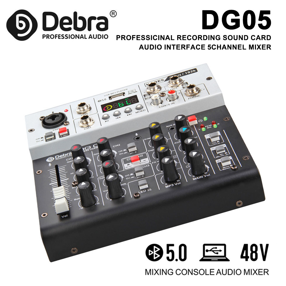 Jual Debra DG05 Professional Recording Sound Card, Audio Mixer with ...