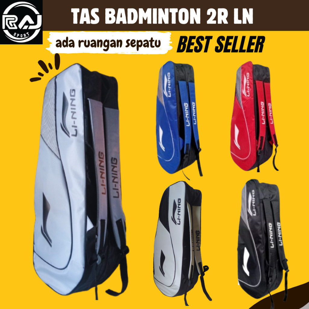 Jual HAFERAMES Tas Raket Badminton Ransel LN 2R Badminton Bulu Tangkis ...