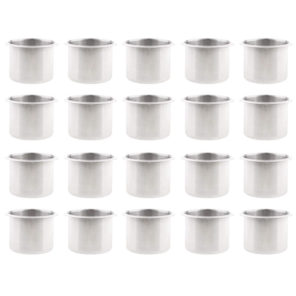 Jual Pack of 20 Small Stainless Steel Recessed Cup Drink Holder For ...