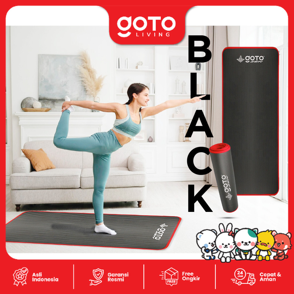 Goto NBR Yoga Mat 10mm Matras Alas Anti Slip Tebal