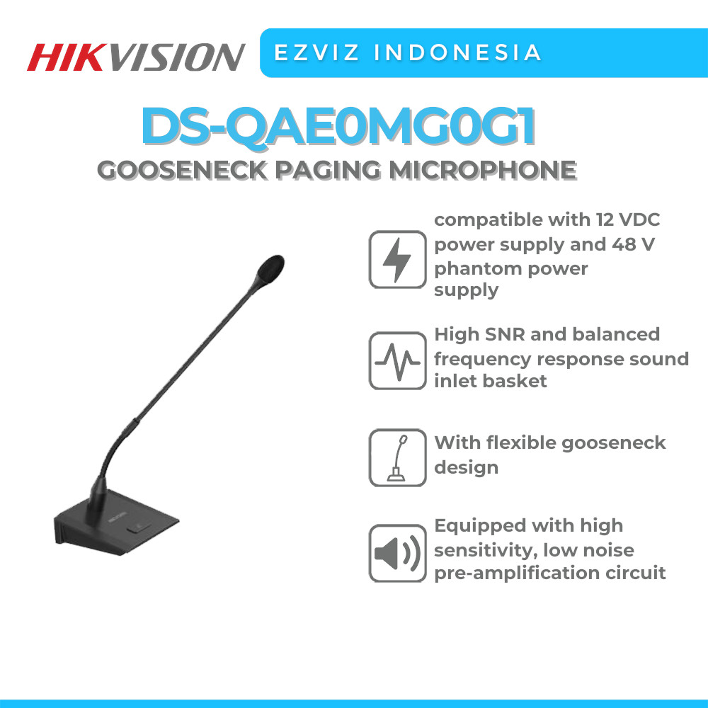 Jual HIKVISION DS-QAE0MG0G1 GOOSENECK PAGING MICROPHONE | Shopee Indonesia
