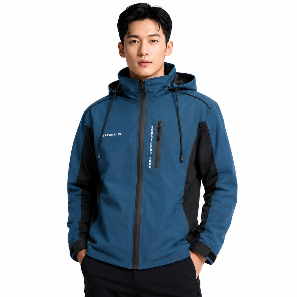 Jaket parasut outdoor EVOILS tahan air ringan dan angin cocok untuk kegiatan sehari hari