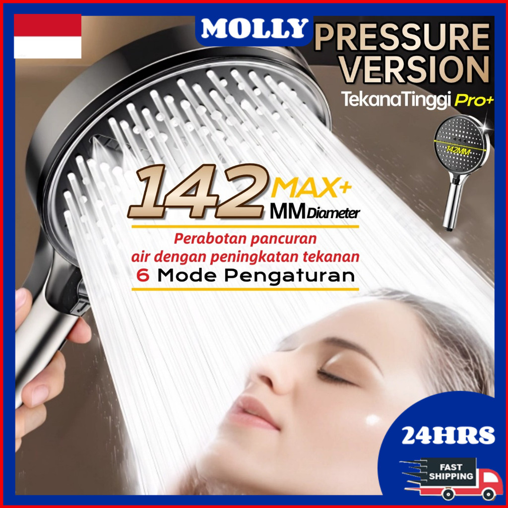 Jual Shower Head water therapy Water Saving High Pressure ABS Jet ...