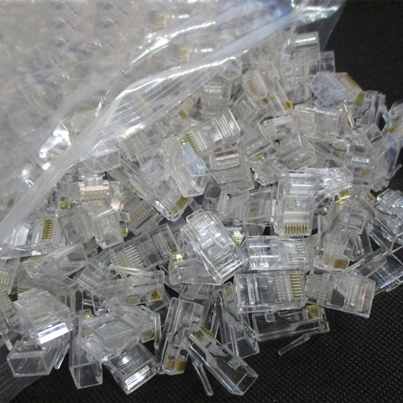 Jual 100PCS RJ45 Ethernet Cables Module Plug In Network Connector for ...