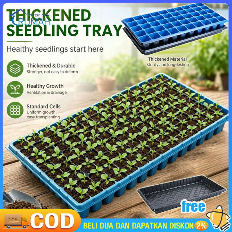 Pot Tray Semai Bibit Benih / Pot Bibit / Seedling Pot - Benih Kualitas Super Berlubang & Tanpa Lubang Tray Semai Bibit Biji Semai Seedling Tanaman Hidroponik Tatakan Baki - 21 / 32 / 50 / 72 / 105 / 128 / 200 / 300 / 400 / 500 Tray Semai