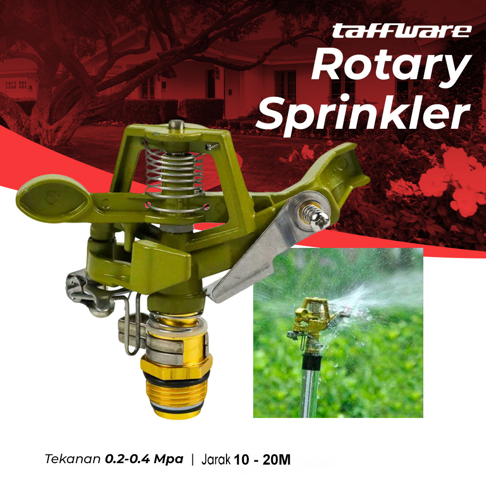 Taffware Rotating Sprinkler Spray Nozzle Air Irigasi Taman - PYK-10