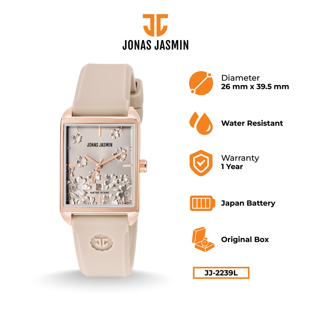 Jonas Jasmin - Jam Tangan Wanita Analog JJ-2239L Include Box Fullset
