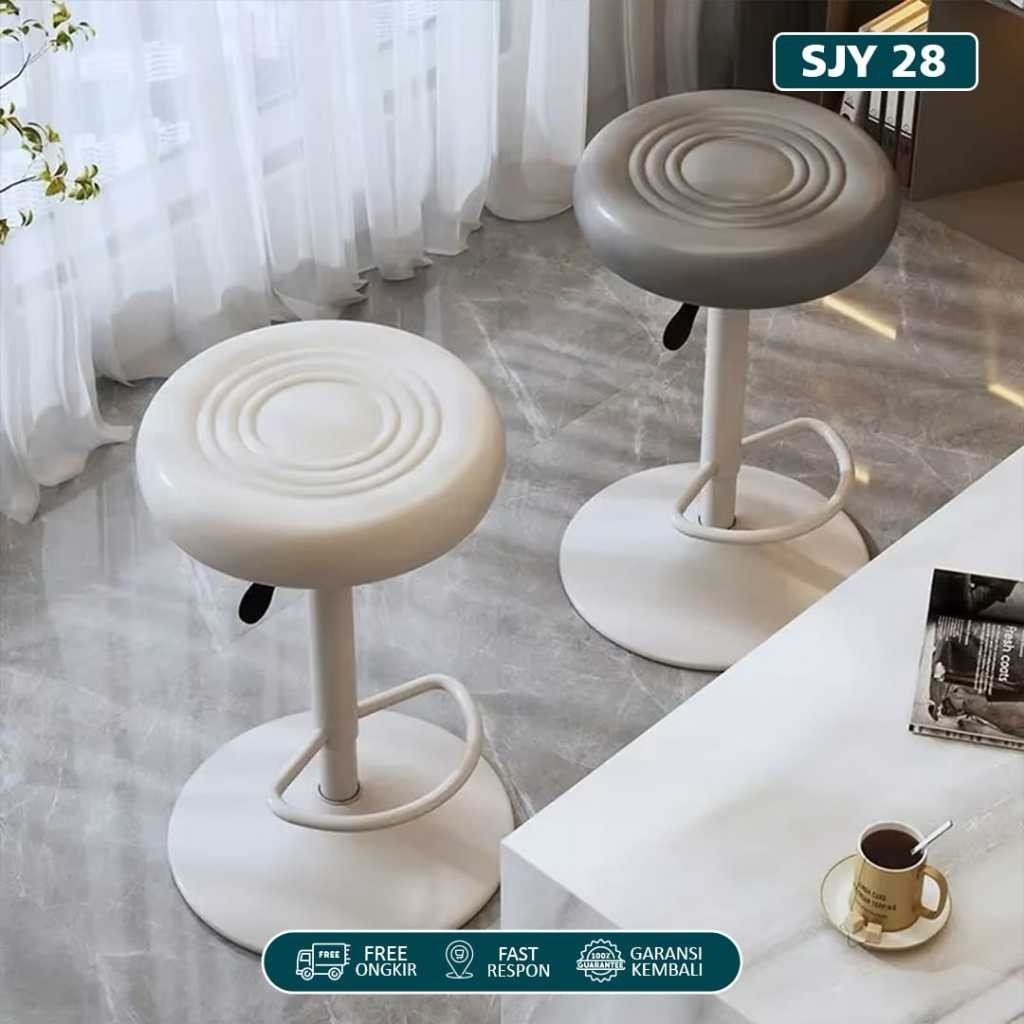 Jual Kursi Cafe Bulat Hidrolik / Kursi Bar Putar Roda / Kursi Salon ...