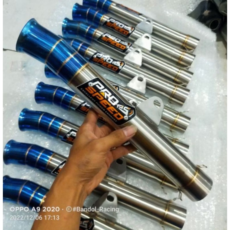 Jual Universal 51mm Motorcycle Exhaust Pipe Prospeed Locomotives Baked ...