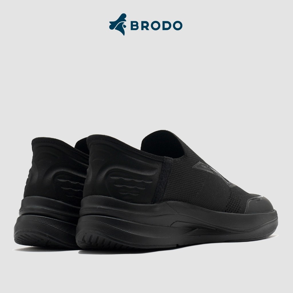 Jual BRODO - Sneakers Forte Slip On Full Black | Shopee Indonesia