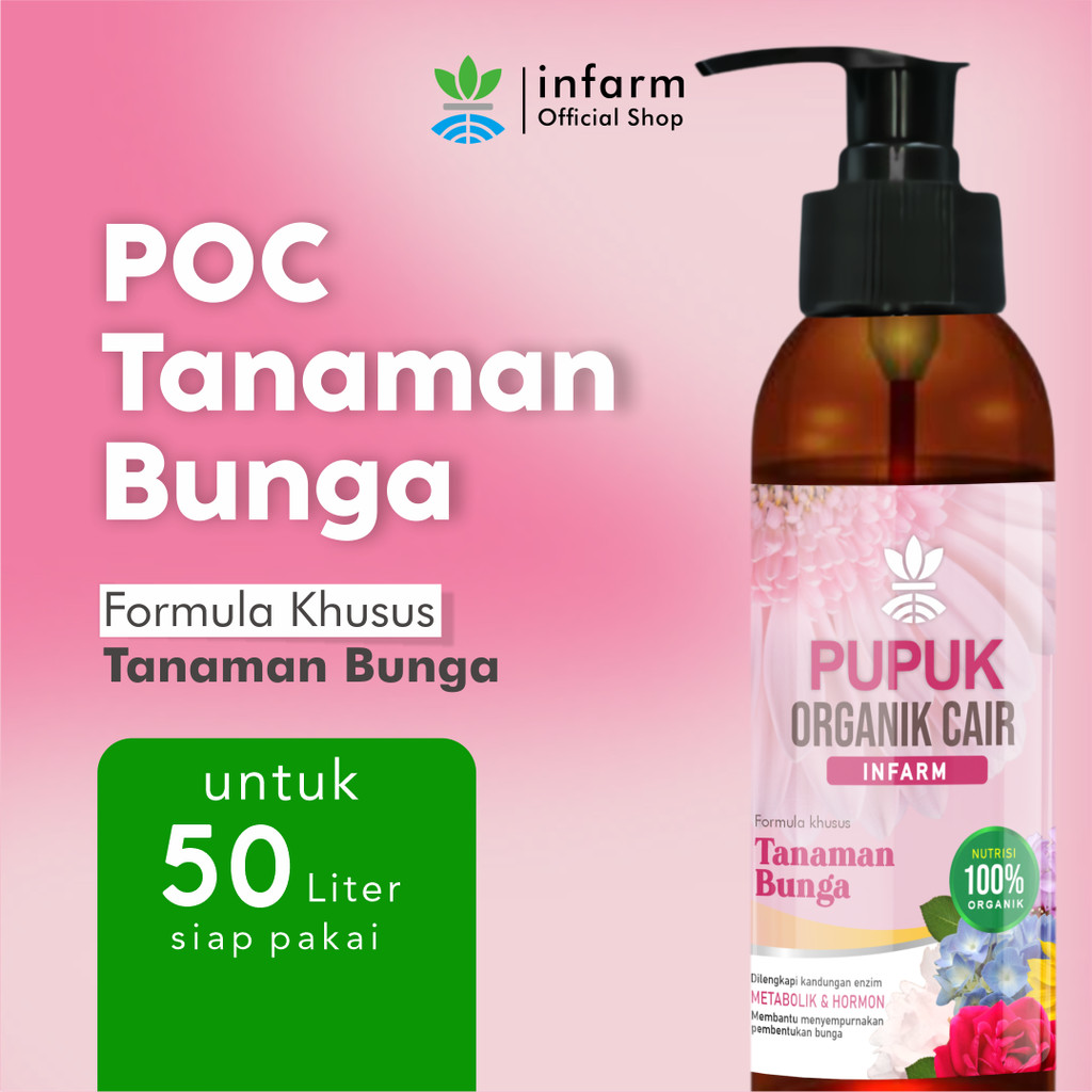 INFARM - Pupuk Tanaman Bunga 100 ml Nutrisi Organik Cair Berkualitas untuk Tanaman Bunga Lebat