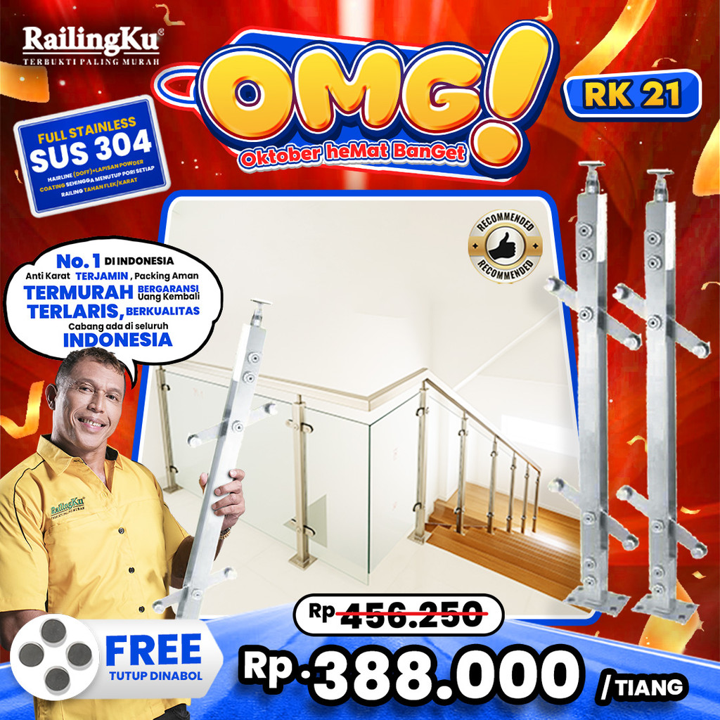 Jual Railing Tangga Stainless Plate Minimalis Railingku [OMG!] RK 21 ...