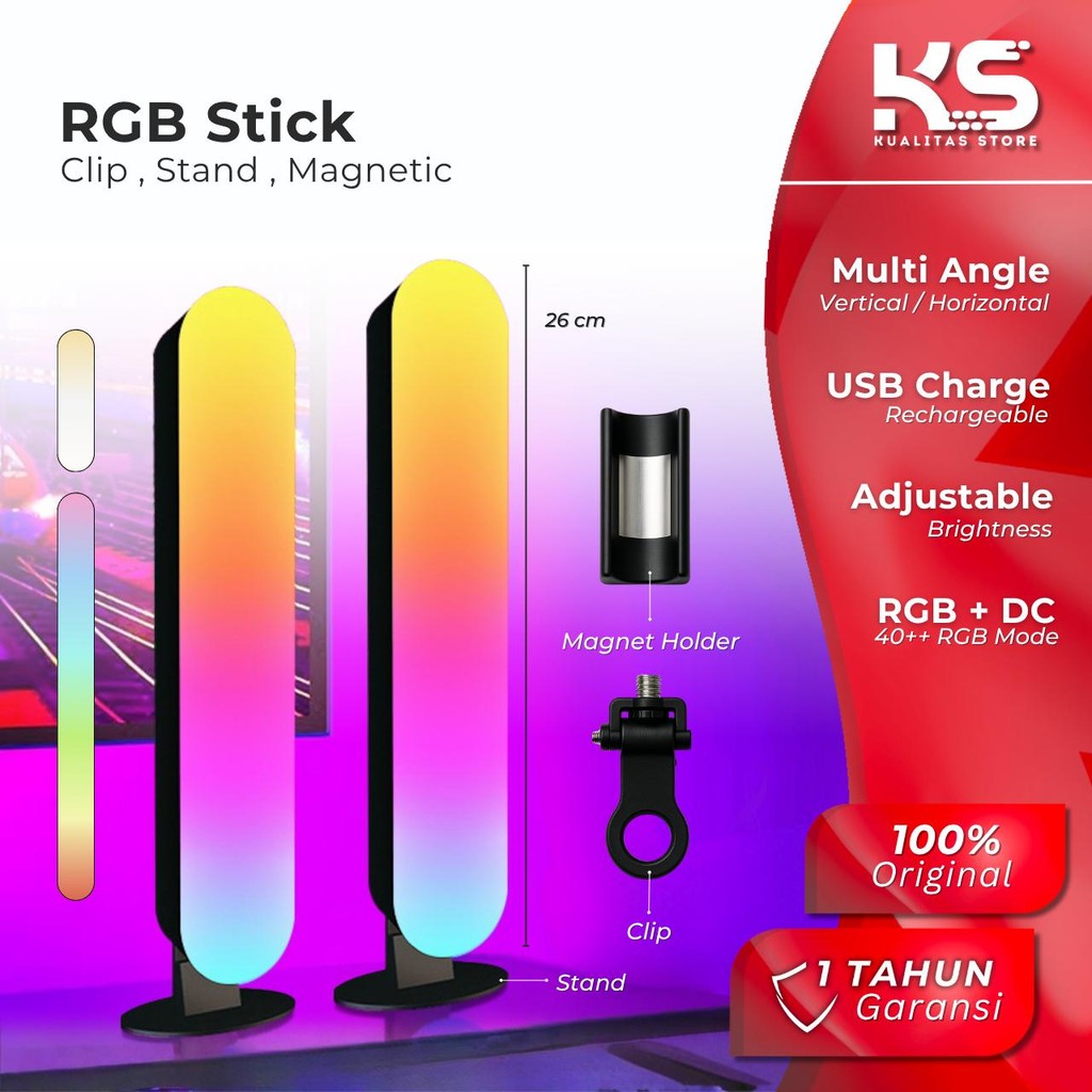 Jual RGB Light Stick Stand Mini Portable / Lampu Fotografi Videografi ...
