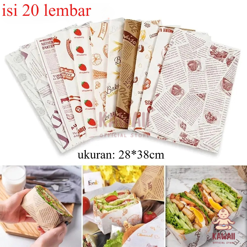 Jual KS 20 LEMBAR Kertas Roti Laminating ukuran 38x28cm Anti Lengket ...