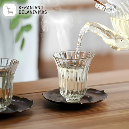 Jual Gelas Teh Heat Resistant Tea Cup Vertical Texture 50ml | Shopee ...