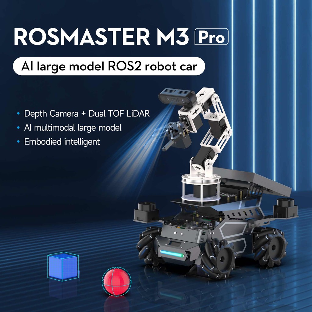 Jual Yahboom ROSMASTER M3 PRO AI Large Model ROS2 3D Depth Vision Smart ...