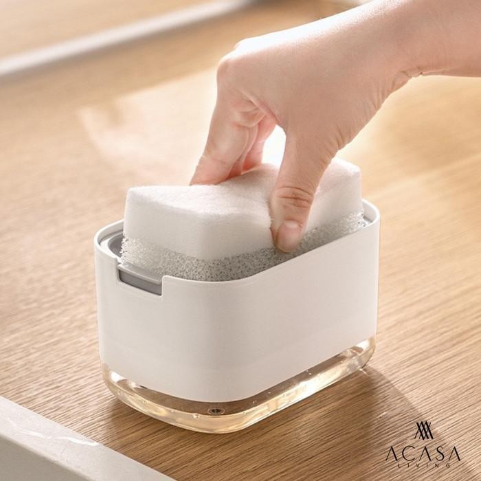 Jual SOLE - Soap Dispenser - Tempat/Kotak Sabun Cuci Piring FREE Sponge ...