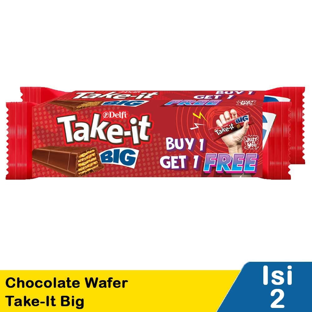 Jual DELFI CHOCOLATE WAFER TAKE-IT BIG 2x33g | Shopee Indonesia
