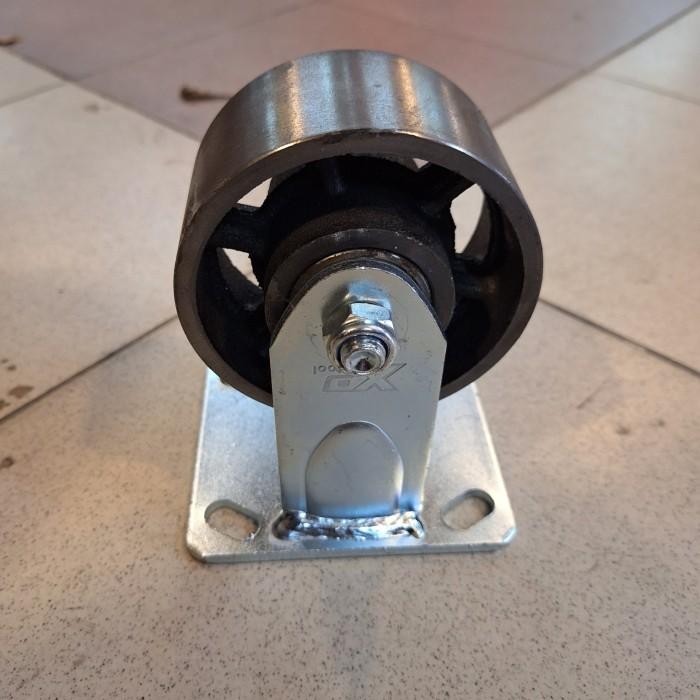 Jual Roda Caster Besi Heavy Duty 4 Inch Mati/Lurus | Shopee Indonesia