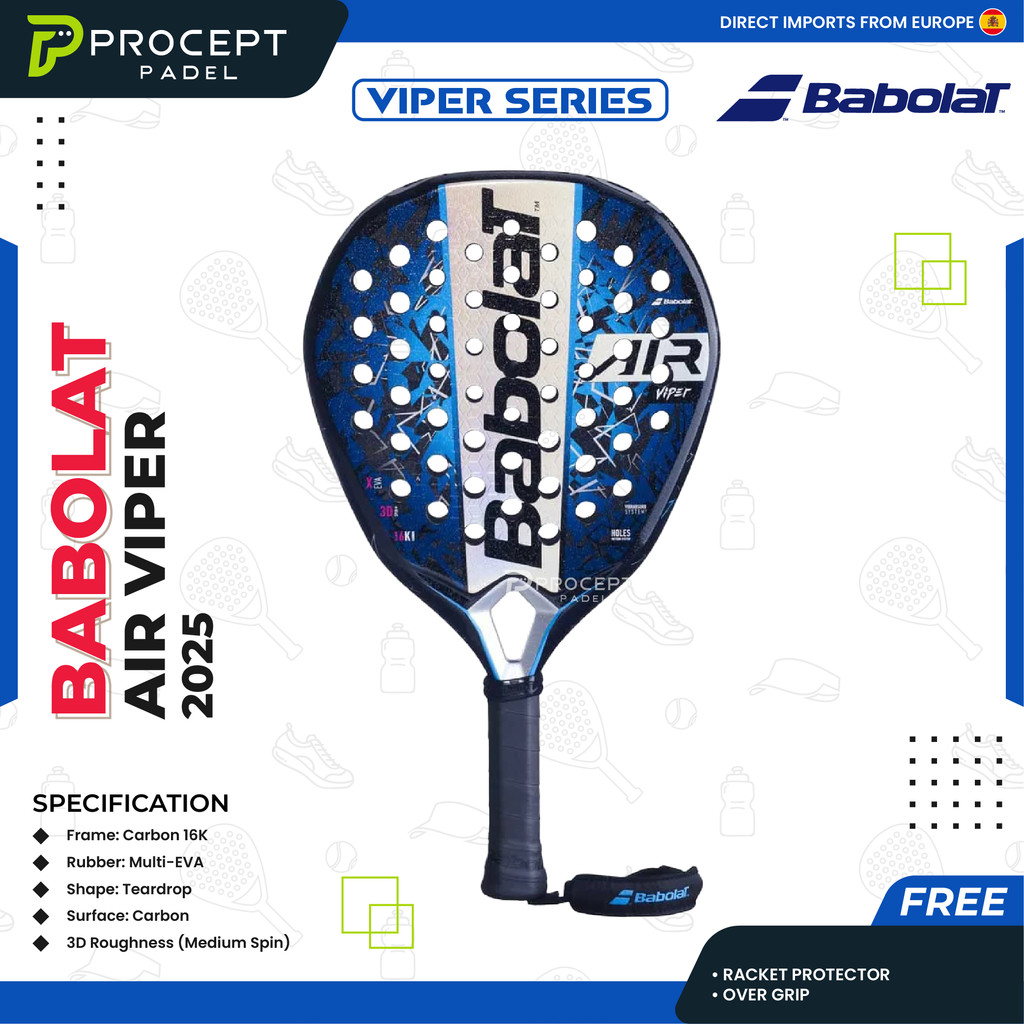 Jual BABOLAT AIR VIPER (2025) Carbon 16K Padel Racket | Raket Padel ...
