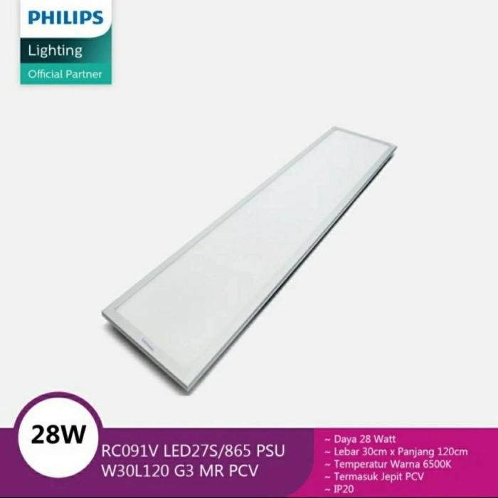 Jual Philips LED Panel RC081V Led27S 28W 28 Watt 28 W 28Watt 30X120 Cm ...