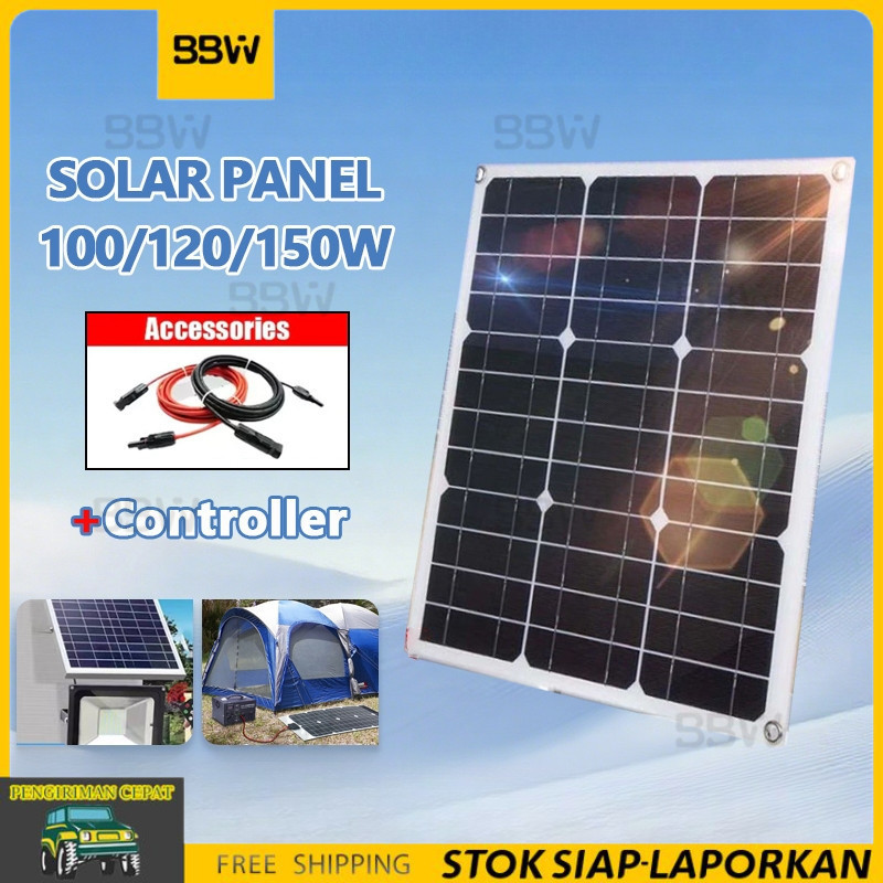 Jual Panel Surya 60W/100W Panel Tenaga Surya Polikristalin Kit Tenaga ...