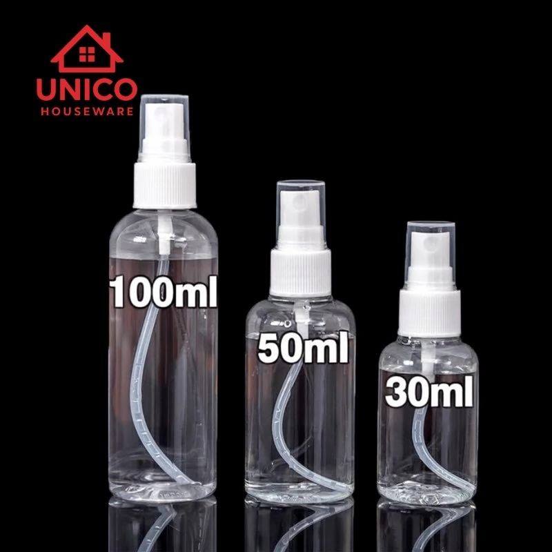 Jual UNICO Botol Spray 30 ml 50 ml 100 ml PET Tebal Untuk Handsanitizer ...