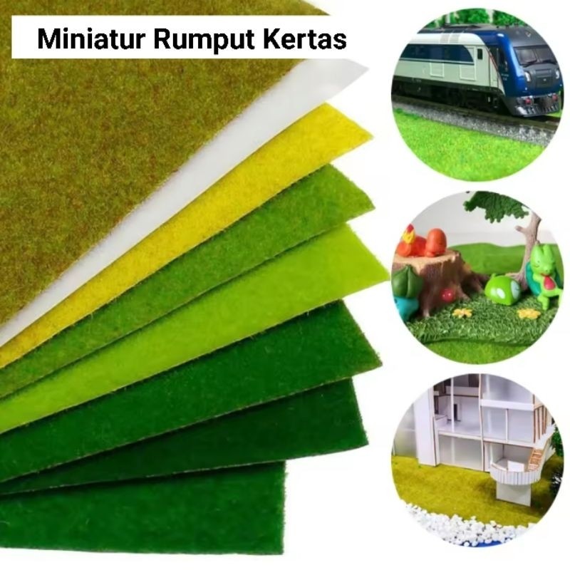 Jual Miniatur Rumput Kertas Beludru, Miniatur Rumput, Diorama rumput ...