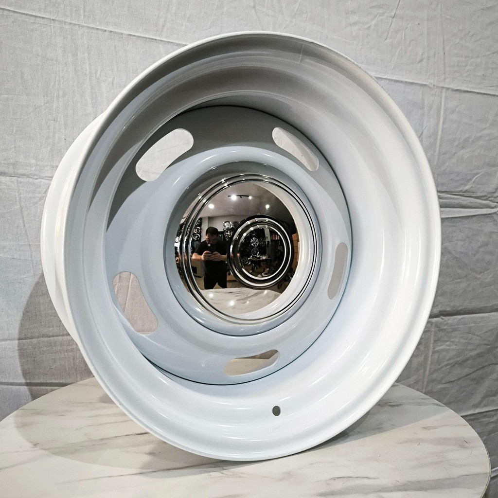 Jual 4pcs Velg Besi FT1501 16x7.0 6H 139.7 ET0 110 WHITE Dop Chrome ...