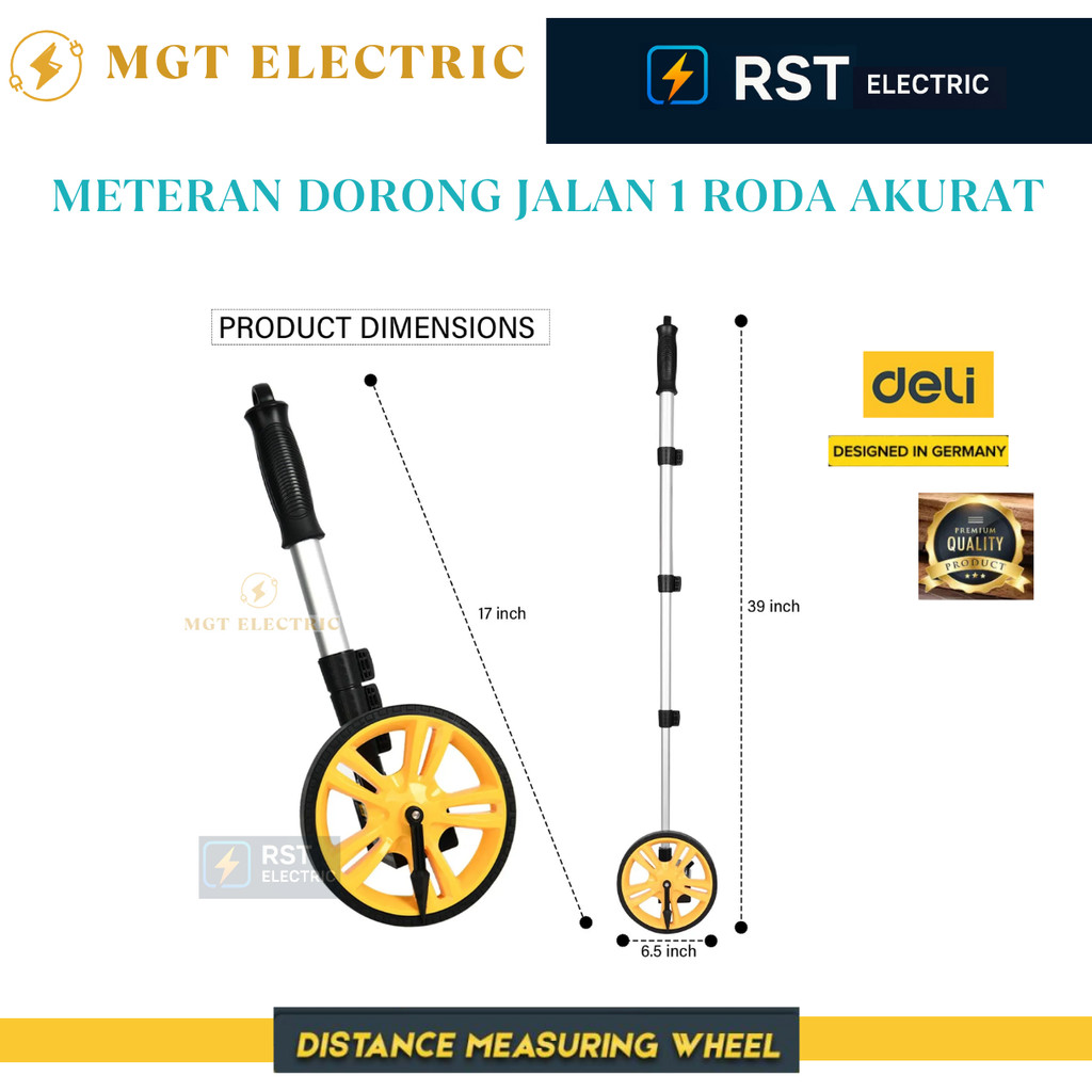 Jual Deli Wheeled Rangefinders / Meteran Roda Berjalan DELI Hingga 999M ...