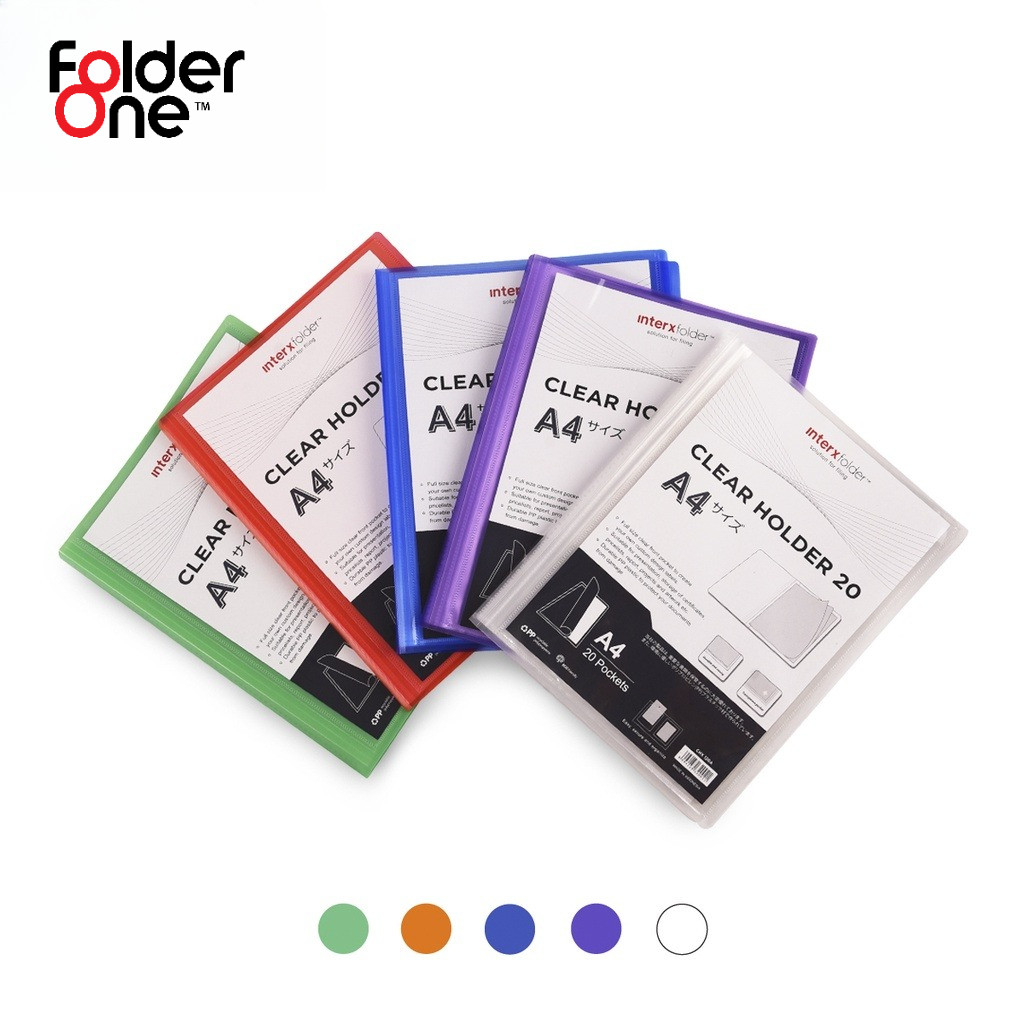 Jual InterX Folder Clear Holder / Map Display Album Ada Kantong Depan ...