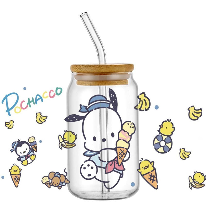 Jual Miniso Pochacco Dog Decal Wrap Stickers Waterproof UV DTF Cup Mug ...