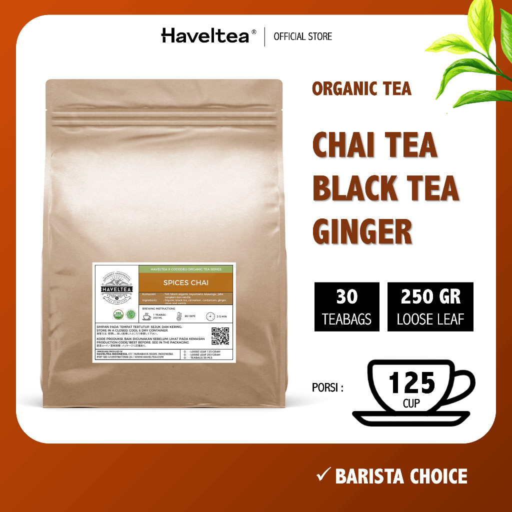Jual Haveltea Spices Chai Organic Teh Rempah Ginger Black Tea Organic ...