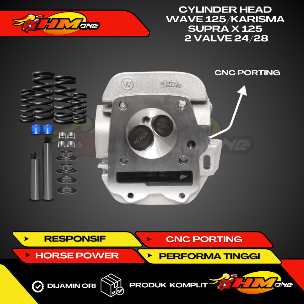 Jual HMONE BLOK HEAD PORTING CNC KHARISMA SUPRA X 125 KPH CNC PORTING ...