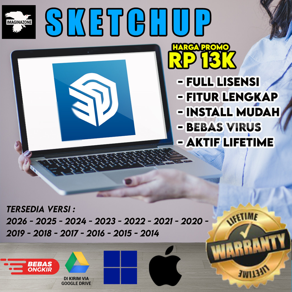 Jual Sketchup Pro 2026 + Vray + Enscape Full Version Original Lifetime ...