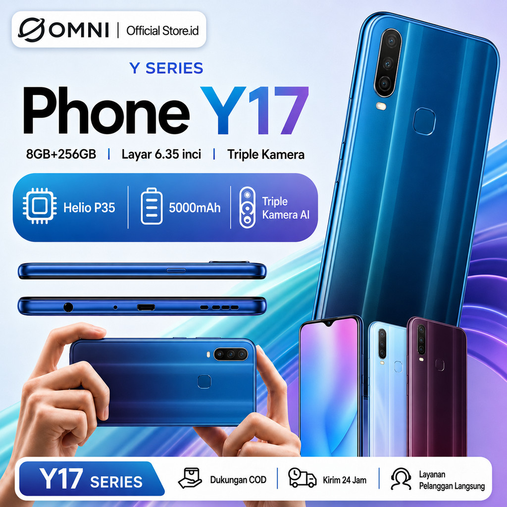 HP VIVO Y17 RAM 8/256GB Smartphone Fullset Garansi 1 Tahun