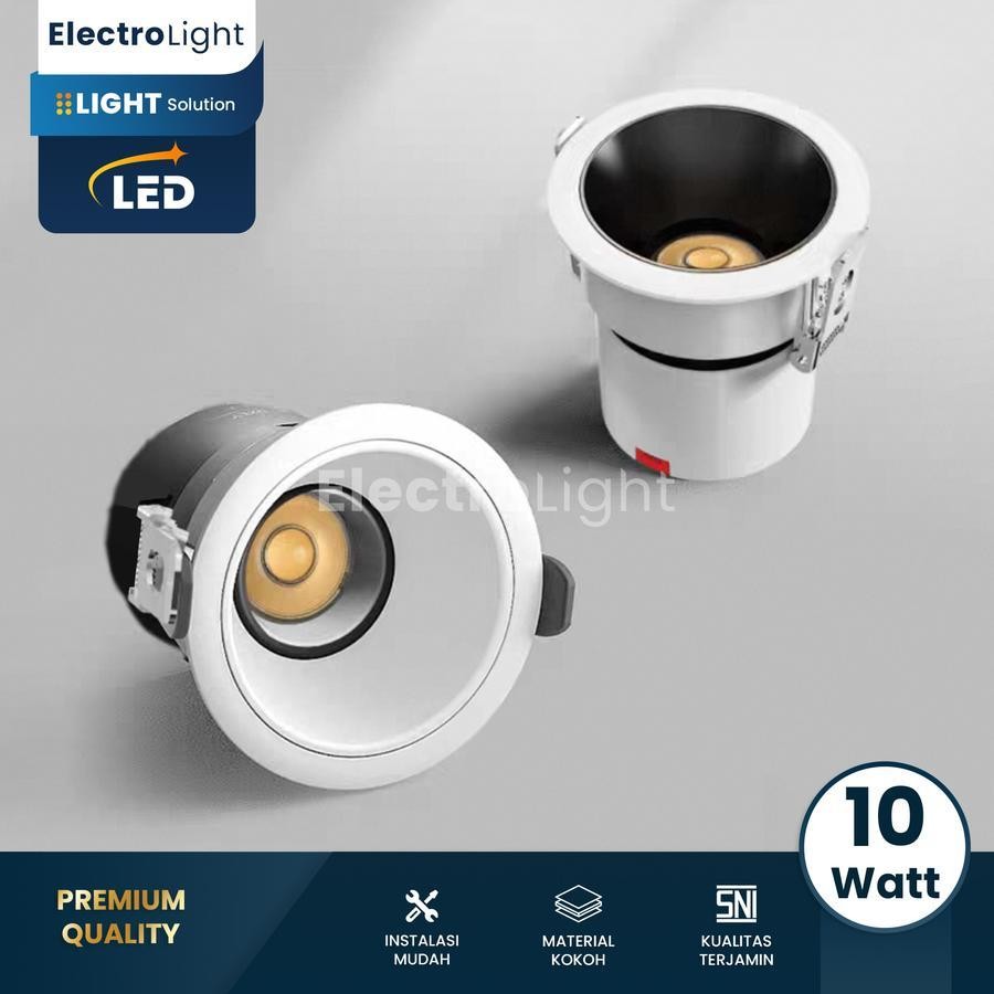 Jual Lampu downlight spotlight inbow plafon LED COB 10watt 220v driver ...