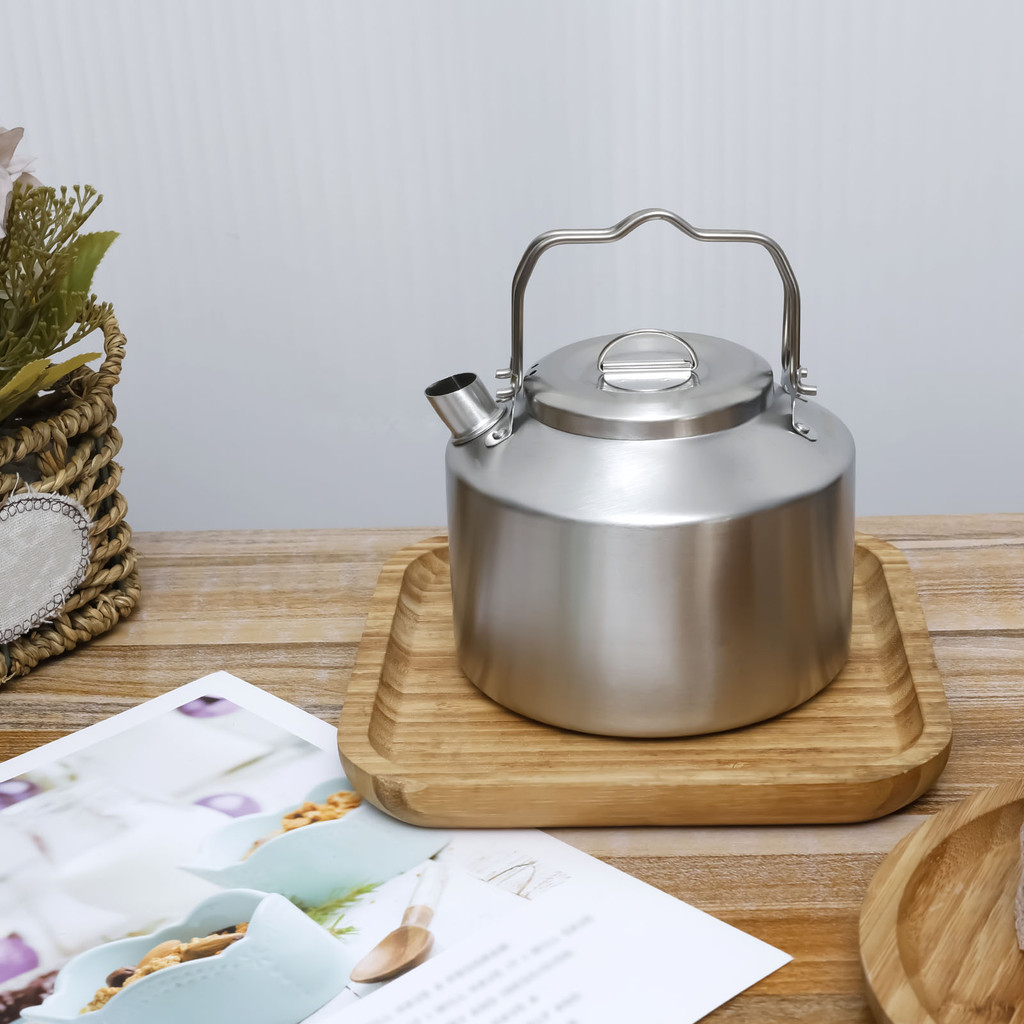 Jual Camping Kettle with Double Handle Stainless Steel Short Nozzle ...