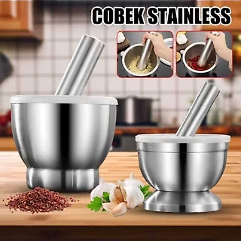 Jual COBEK STAINLESS/ULEKAN STAINLESS SUS 304/ALAT PENUMBUK BUMBU