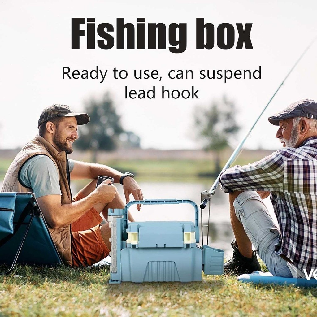 Jual TaffSPORT Kotak Perkakas Pancing Fishing Tackle Box with Rod ...